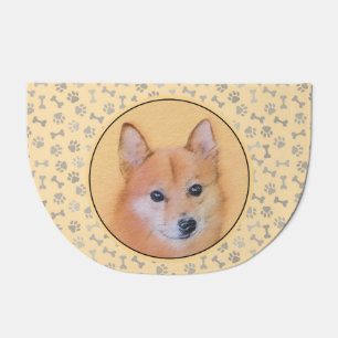 Finnish Spitz Painting - Cute Original Dog Art Doormat