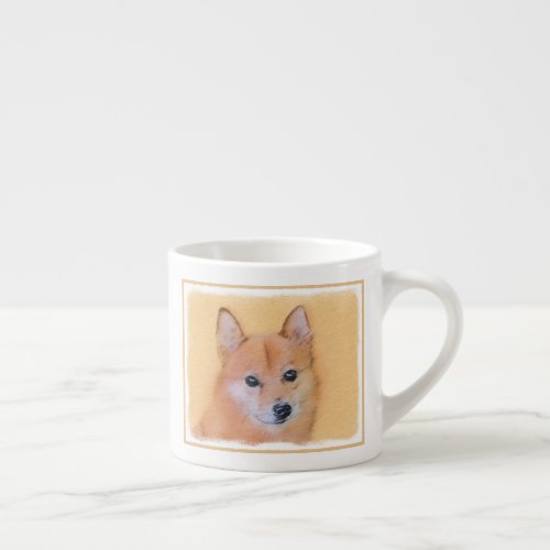 Finnish Spitz Painting _ Cute Original Dog Art Espresso Cup