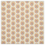 Finnish Spitz Painting - Cute Original Dog Art Fabric