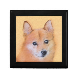 Finnish Spitz Painting - Cute Original Dog Art Gift Box