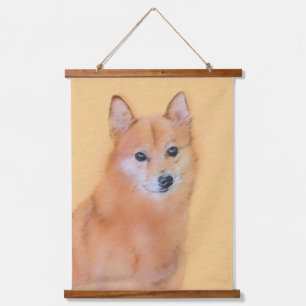 Finnish Spitz Painting - Cute Original Dog Art Hanging Tapestry