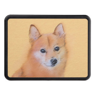Finnish Spitz Painting - Cute Original Dog Art Hitch Cover