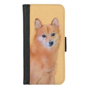 Finnish Spitz Painting - Cute Original Dog Art iPhone 8/7 Wallet Case