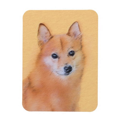 Finnish Spitz Painting _ Cute Original Dog Art Magnet