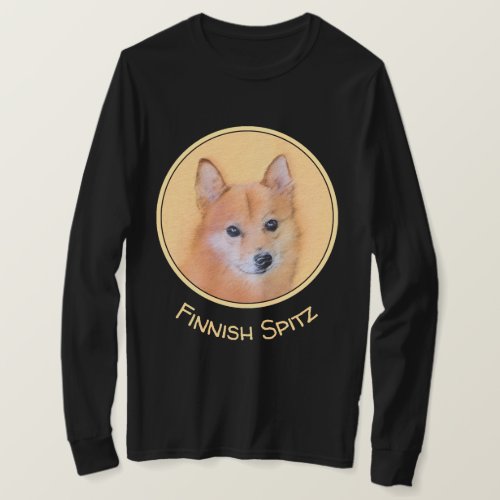 Finnish Spitz Painting _ Cute Original Dog Art T_Shirt