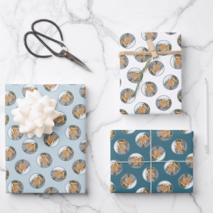 Finnish Spitz Seashore Painting Original Dog Art Wrapping Paper Sheets