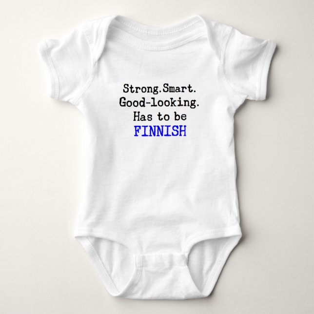 finnish strong baby bodysuit (Front)