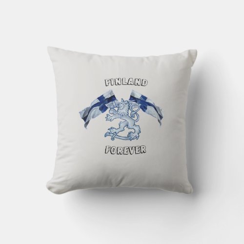 Finnish Throw Pillow with Crest
