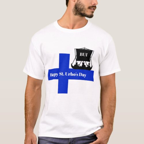 Finnish Viking Party Boat for St Urho T_Shirt