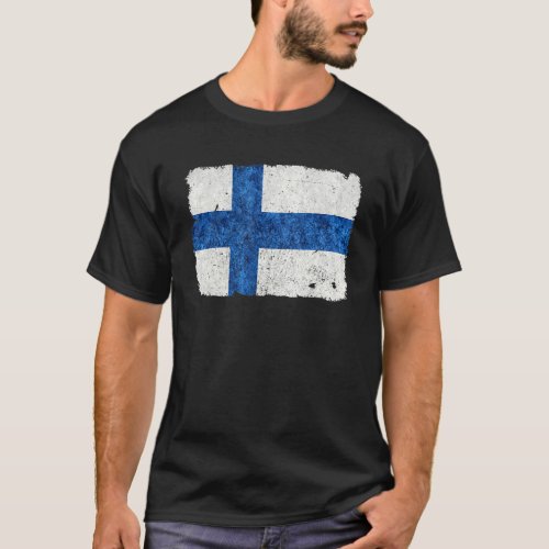 Finnish Vintage Flag Made In Finland T_Shirt