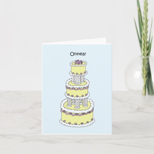 Finnish Wedding Congratulations  Card (Front)