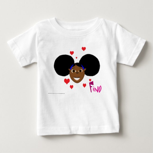 Fino Love Hearts Baby T-Shirt (Front)
