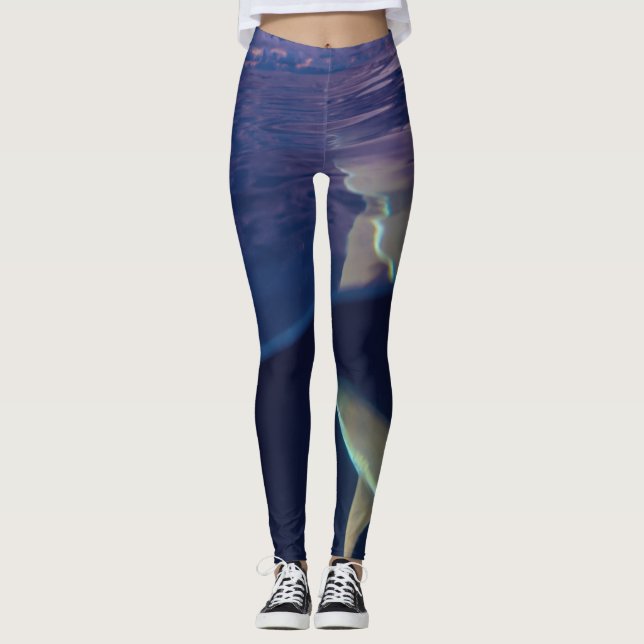 Fins Fin Sunset Shark printed Leggings (Front)