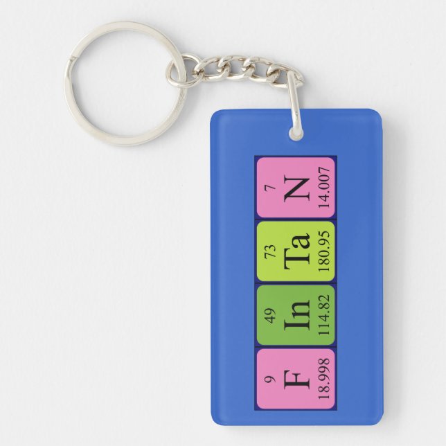 Fintan periodic table name keyring (Front)