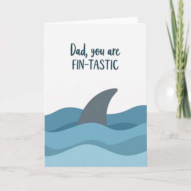 Fintastic Fathers Day Wave Card (Front)