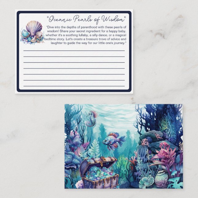 Fintastic One | Oceanic Pearls of Wisdom Enclosure Card (Front/Back)