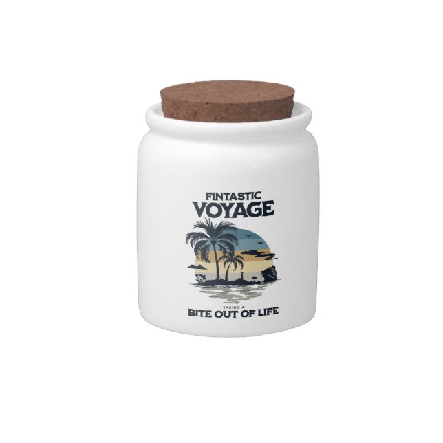 Fintastic Voyage Taking a Bite Out of Life Candy Jar (Front)
