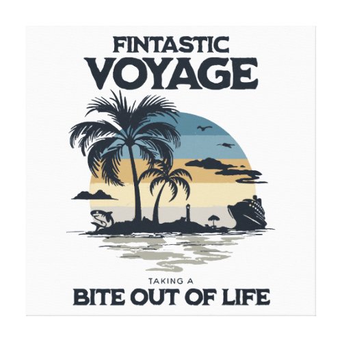 Fintastic Voyage Taking a Bite Out of Life Canvas Print