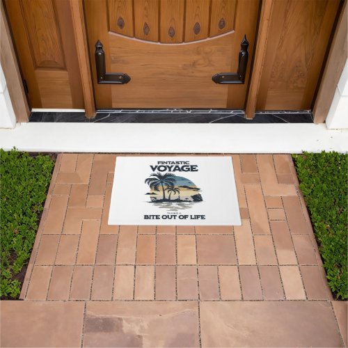 Fintastic Voyage Taking a Bite Out of Life Doormat