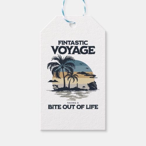 Fintastic Voyage Taking a Bite Out of Life Gift Tags