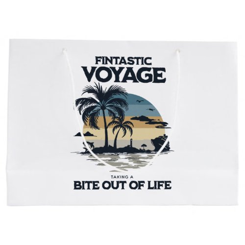 Fintastic Voyage Taking a Bite Out of Life Large Gift Bag