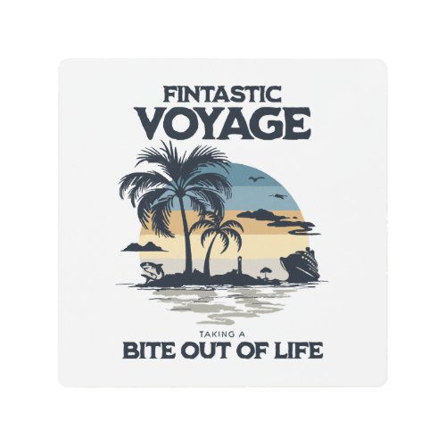 Fintastic Voyage Taking a Bite Out of Life Metal Print