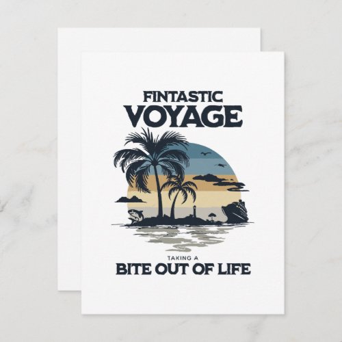 Fintastic Voyage Taking a Bite Out of Life Note Card