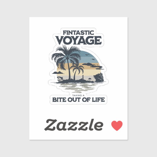Fintastic Voyage Taking a Bite Out of Life Sticker (Sheet)
