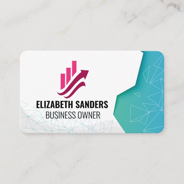 Fintech Logo | Geometric Patterns Business Card (Front)