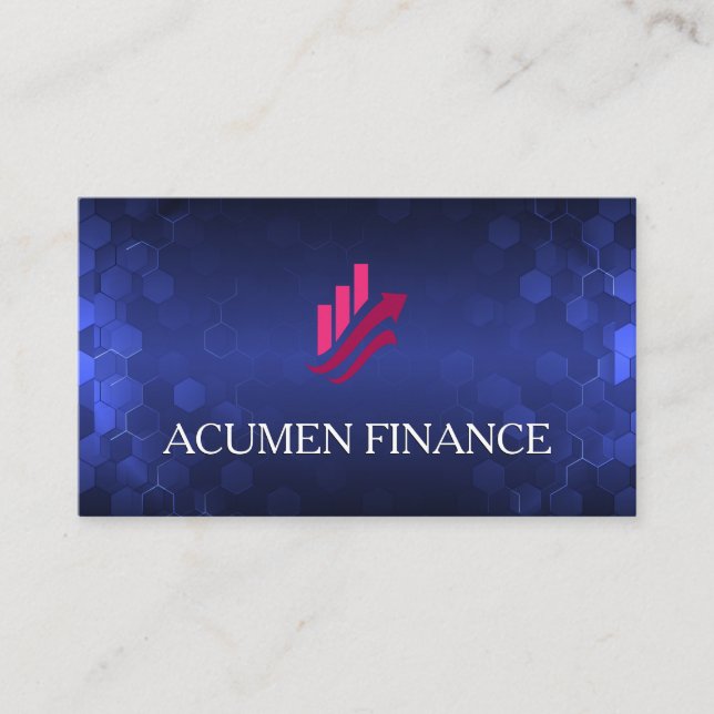 Fintech Logo | Modern Tech AI Business Card (Front)