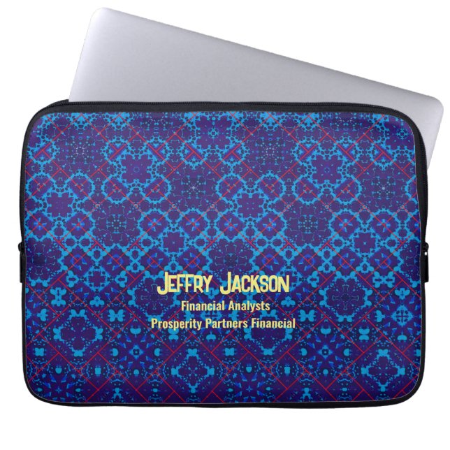 FinTechGuard: Sleek Armor for Analysts Laptop Sleeve (Front)