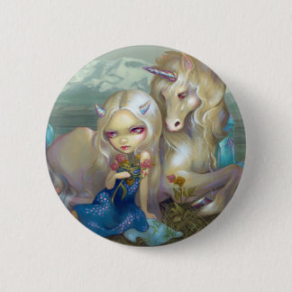"Fiona and the Unicorn" Button