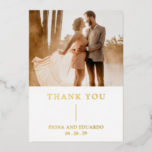 Fiona Bold Monogram Modern Wedding Foil Invitation
