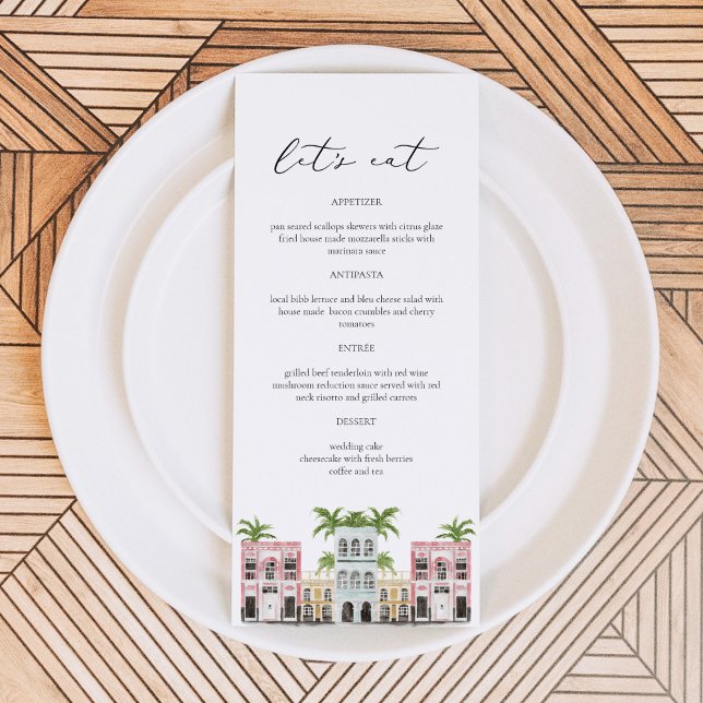FIONA Charleston SC Rainbow Row Menu Card (Creator Uploaded)