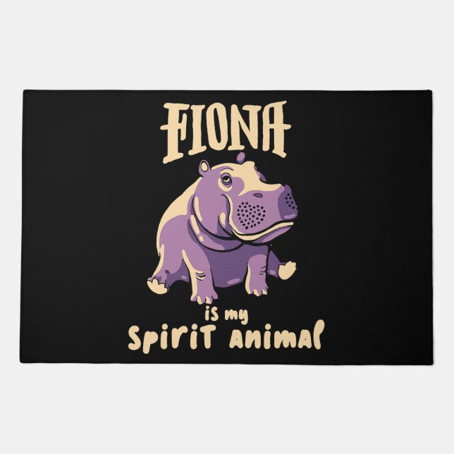 fiona  hippo spirit animal teamfiona baby hippo  doormat (Front)