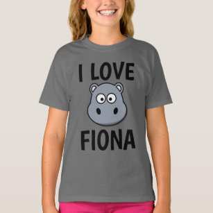 FIONA HIPPO T-Shirts, I LOVE FIONA  Tees