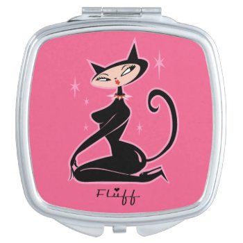 Fiona Kitty Compact Mirror by FluffShop at Zazzle