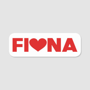 Fiona Love Name Tag