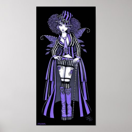 Fiona Purple Gothic Steampunk Couture Fairy Poster