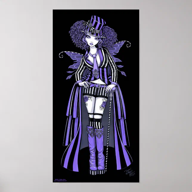 Fiona Purple Gothic Steampunk Couture Fairy Poster Zazzle