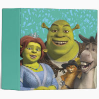Fiona, Shrek, Puss In Boots, And Donkey 3 Ring Binder