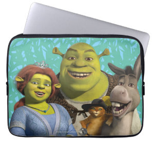 Fiona, Shrek, Puss In Boots, And Donkey Laptop Sleeve