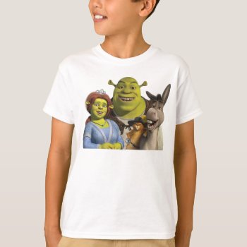 Fiona  Shrek  Puss In Boots  And Donkey T-shirt by ShrekStore at Zazzle