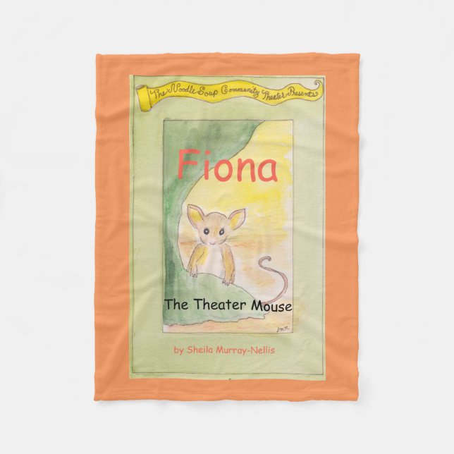 Fiona the Theater Mouse Fleece Blanket (Front)
