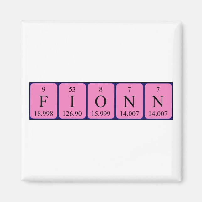 Fionn periodic table name magnet (Front)