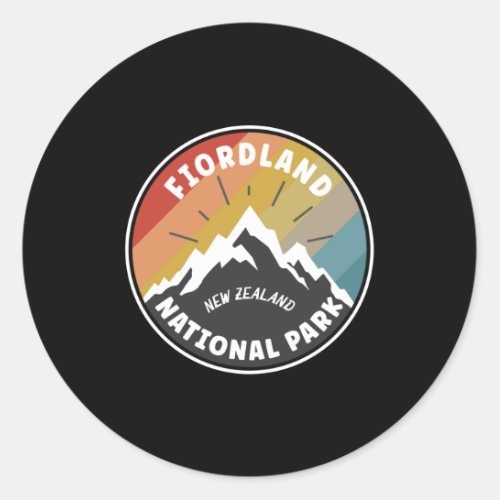 Fiordland National Park New Zealand Classic Round Sticker