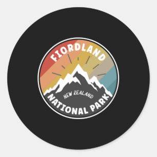 Fiordland National Park New Zealand Classic Round Sticker