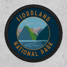 Fiordland National Park New Zealand Retro Circle Patch