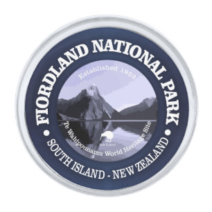 Fiordland National Park Silver Finish Lapel Pin