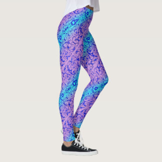 Fiore Blue and Purple Leggings